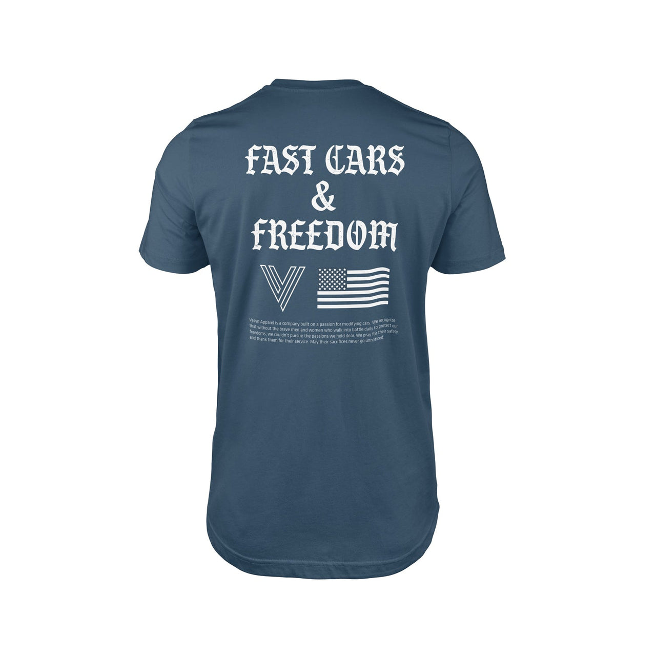 Fast Cars & Freedom Tee- Indigo