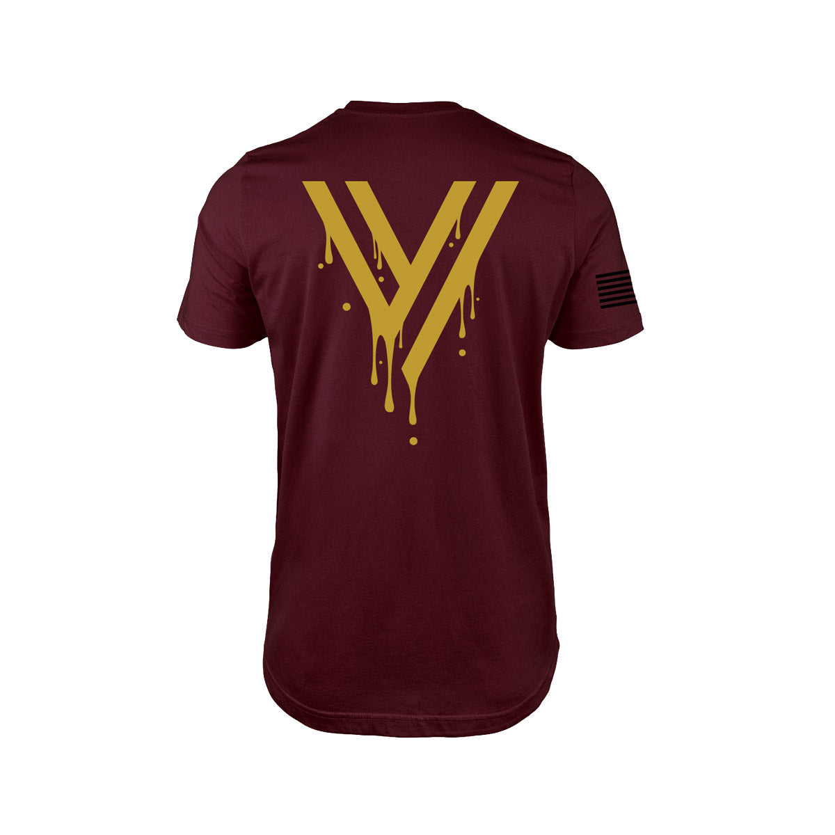 Vasyn Drip Tee- Maroon / Gold