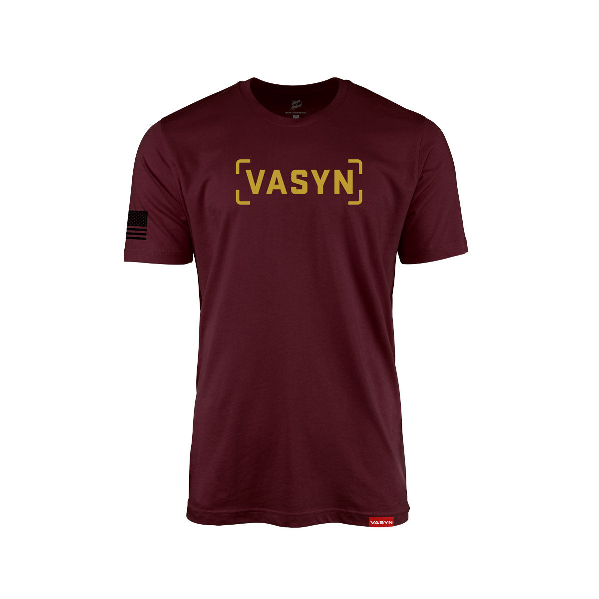 Vasyn Drip Tee- Maroon / Gold