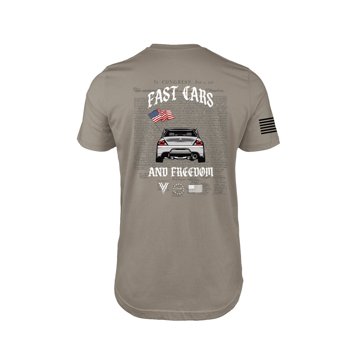 Fast Cars & Freedom x EVO Tee- Warm Gray