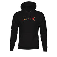 Thumbnail for Rustic Flag Drip V Hoodie- Black